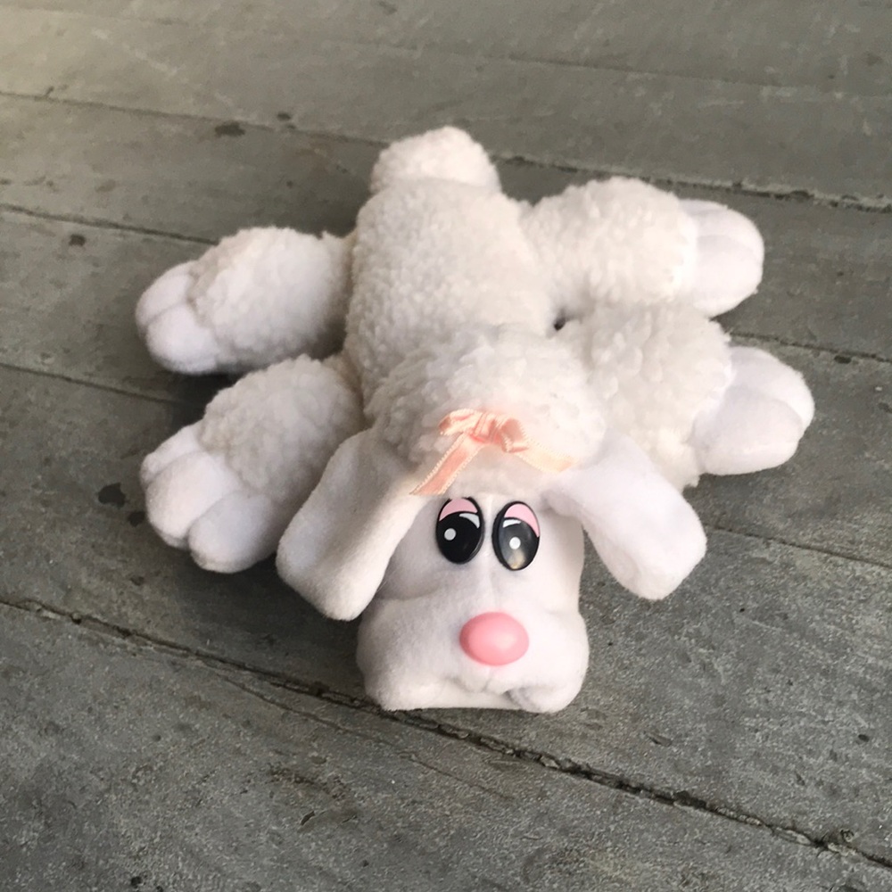 Vintage 80s White Poodle Tonka Pound Puppy Plush
